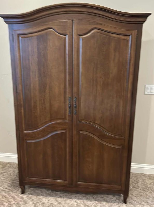 Photo 1 of IMPRESSIONS BY THOMASVILLE WOOD WARDROBE  WITH EXTRA SHELVES AND BACKING 52“ x 22 1/2“ x 80”