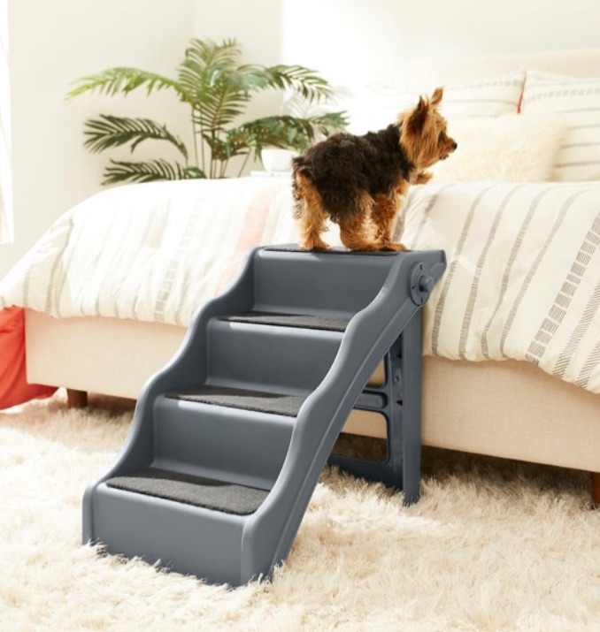 Photo 1 of FRISCO BY CHEWY CHARCOAL FOLDABLE NON SLIP PET STEPS