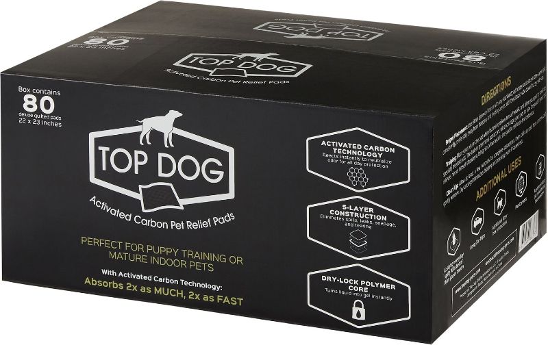 Photo 1 of NEW TOP DOG ACTIVATED CARBON PET RELIEF PADS 80 COUNT