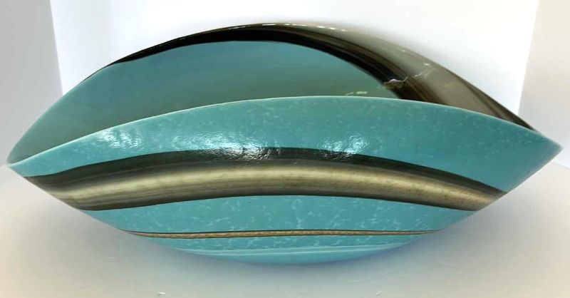 Photo 1 of  ANTHROPOLOGIE GLASS BOWL 20 1/2” x 12 1/2 x 7”