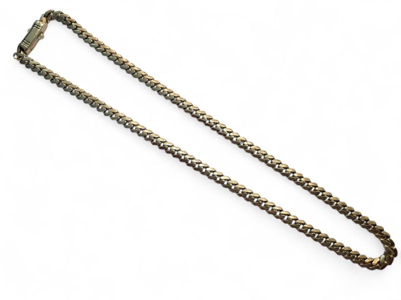 Photo 1 of 10K YELLOW GOLD CLASSIC MIAMI LINK NECKLACE 21 1/2” 25.5G #48