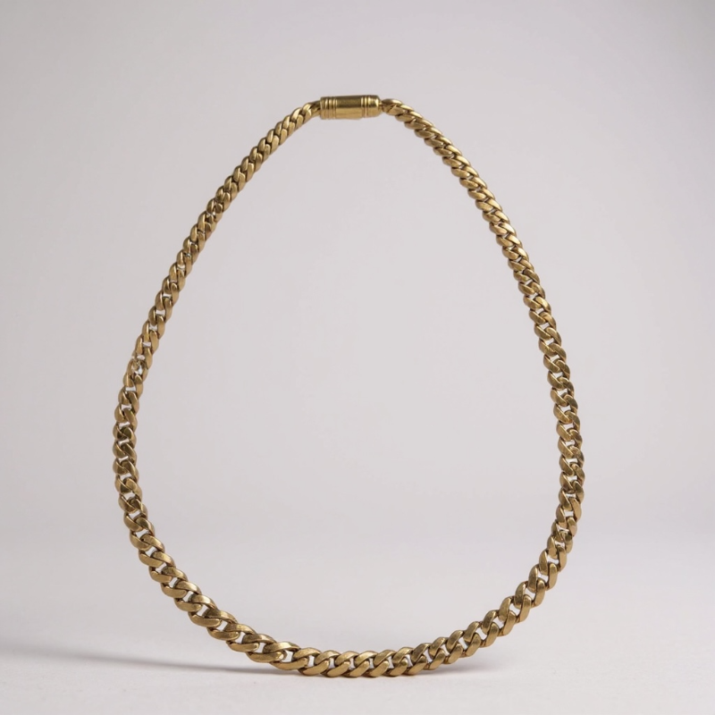 Photo 1 of 10K YELLOW GOLD CLASSIC MIAMI LINK NECKLACE 21 1/2” 25.5G #48