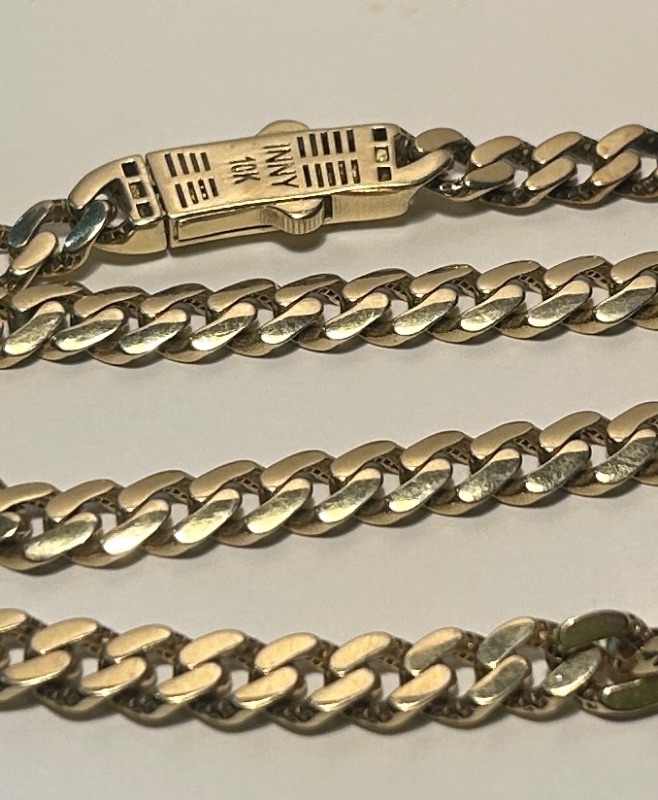 Photo 1 of 10K YELLOW GOLD CLASSIC MIAMI LINK NECKLACE 21 1/2” 25.5G #48