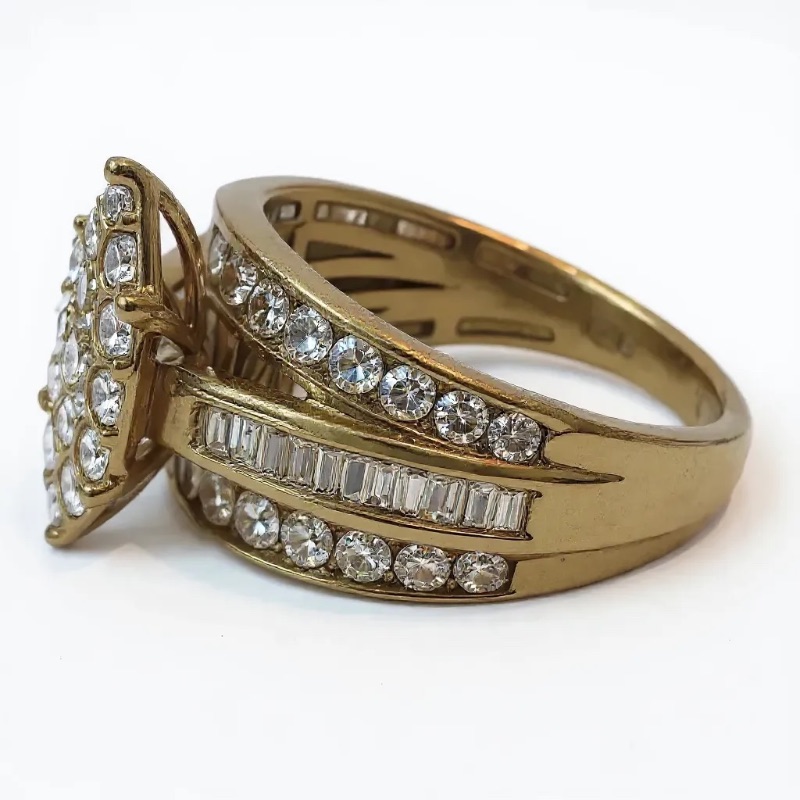 Photo 1 of 14K YELLOW GOLD 1.5 cwt DIAMOND RING 8G SIZE 7 #22