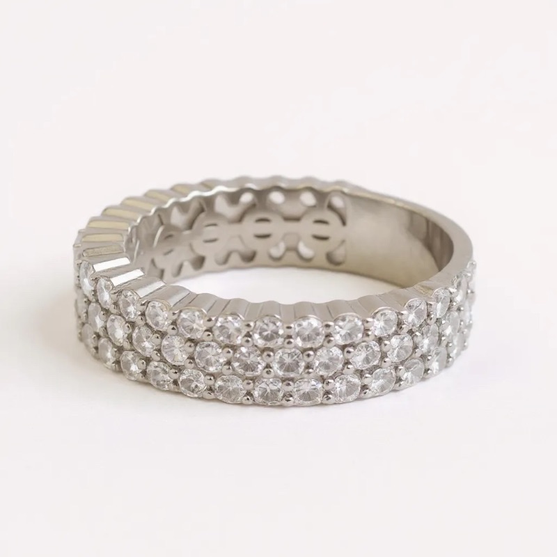 Photo 1 of 10K WHITE GOLD 2ctw DIAMOND RING 5G SIZE 8 1/2 #35