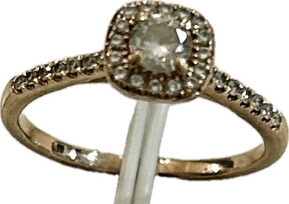 Photo 1 of 14K ROSE GOLD 1cwt DIAMOND RING 2G #24