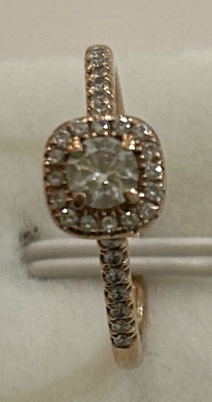 Photo 1 of 14K ROSE GOLD 1cwt DIAMOND RING 2G #24
