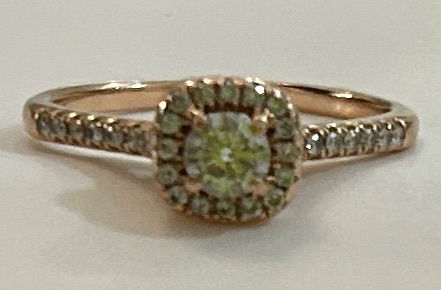 Photo 1 of 14K ROSE GOLD 1cwt DIAMOND RING 2G #24