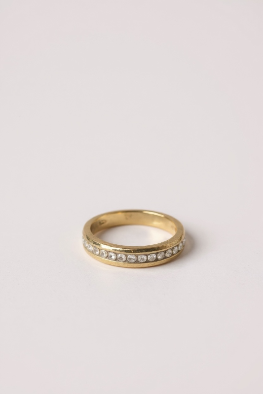 Photo 1 of 10K YELLOW GOLD 1cwt DIAMONDS BAND 5.3G RING SIZE 11 1/2 #41