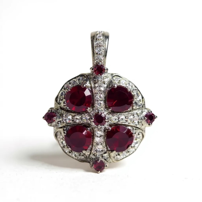 Photo 1 of 14K WHITE GOLD 3cwt AMETHYST 0.50cwt DIAMONDS NECKLACE 7.6G CHAIN 19” #31