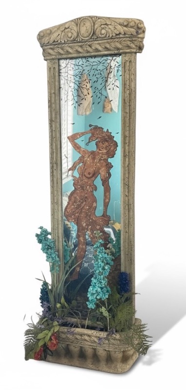 Photo 1 of RESIN DECORATIVE ORNATE MIRROR W MYSTIC FEMALE 18" X 70"