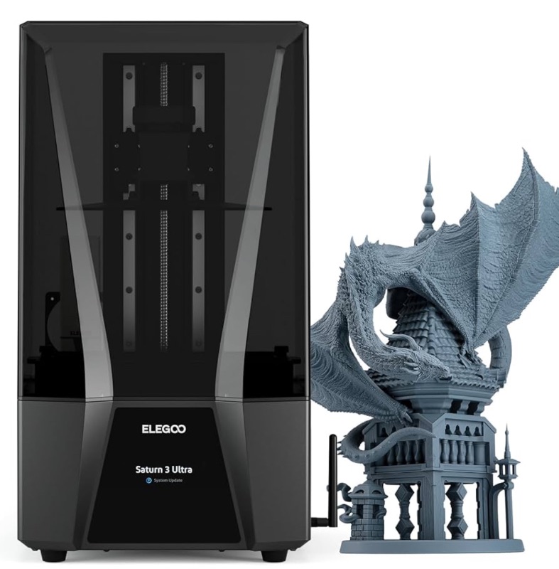 Photo 1 of ELEGOO SATURN 3 ULTRA 3D PRINTER W 12 FILAMENT INCLUDED 