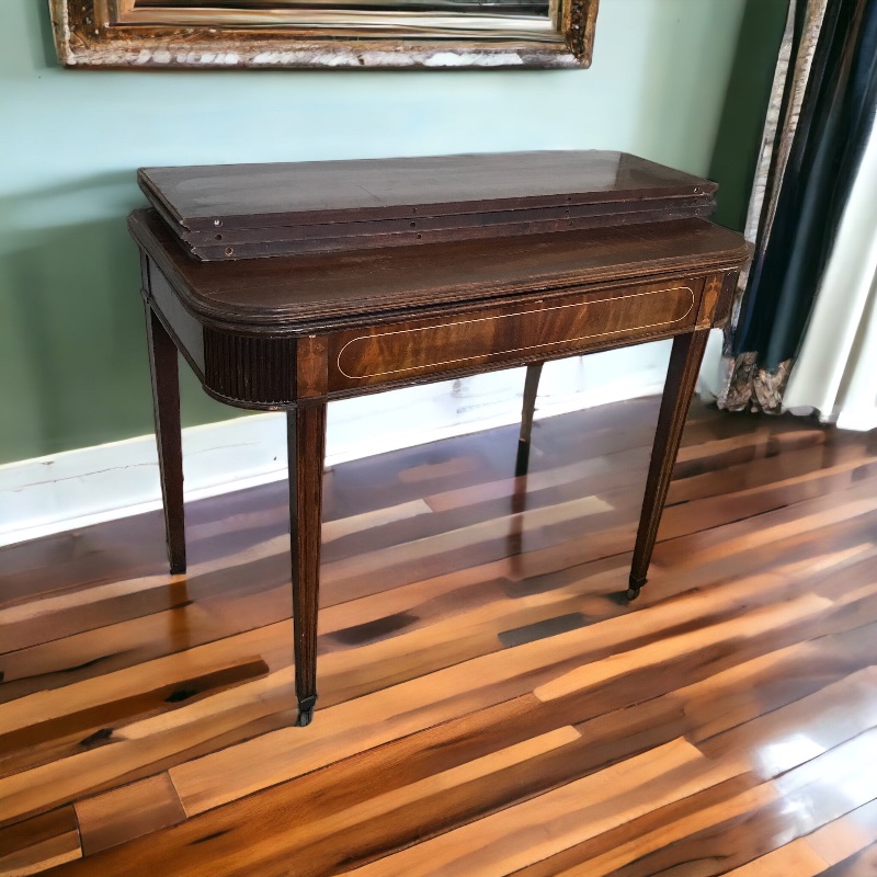 Photo 1 of ANTIQUE EXPANSION TABLE- H 41”
CONVERTS FROM SIDEBOARD TO TABLE
SIDEBOARD W-40” D-20” 
3 LEAVES 12” X 40”