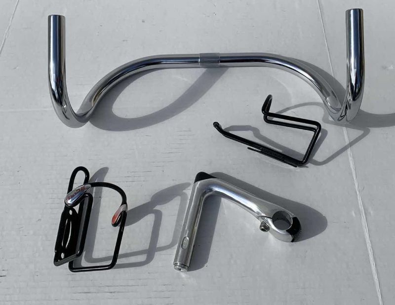 Photo 1 of BICYCLE HANDLEBARS, STEM, AND 2-CUP HOLDERS