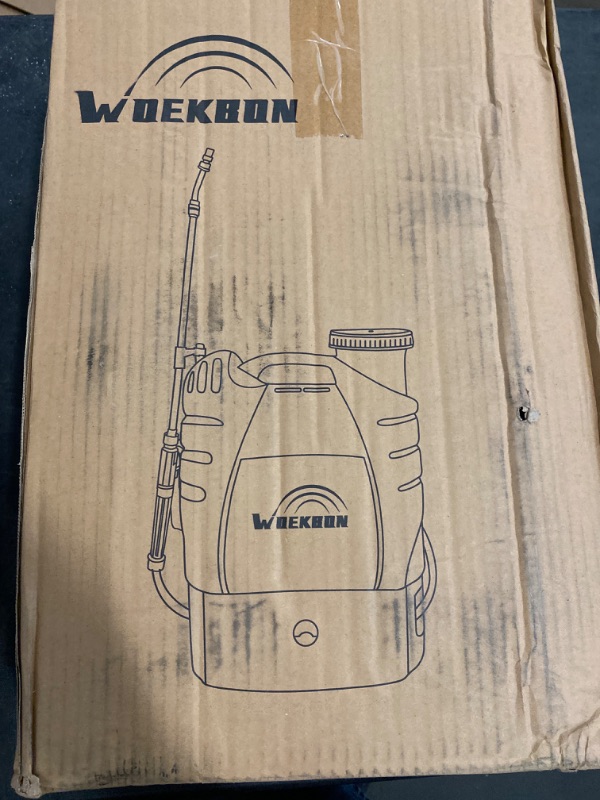 Photo 1 of 4 Gallon Battery Powered Backpack Sprayer Electric Garden Pump Sprayer with Lithium Battery for Long Time Spray Brass Telescope Wand and Multiple Nozzles for Spraying Cleaning?