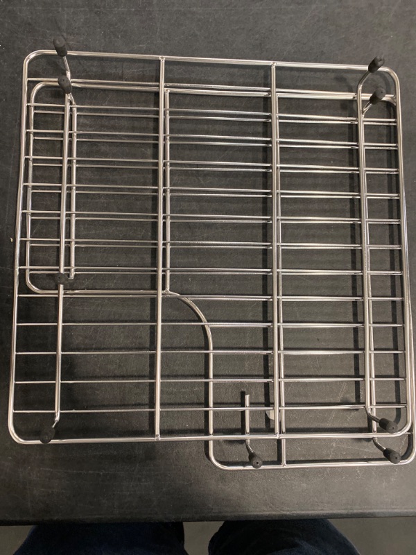 Photo 2 of 304 Stainless Steel Sink Protectors for Kitchen Sink?23.2" Sink Rack Compatible with Kohler Whitehaven K-6486 &K-6487,Sink Grid Sink Grate for Bottom of Kitchen Sink Farmhouse Rubber Feet 2Pack