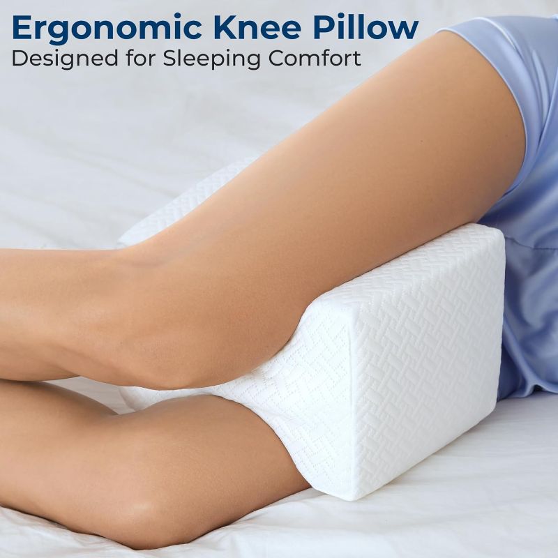 Photo 2 of 5 STARS UNITED Knee Pillow for Side Sleepers - Memory Foam Leg Pillow for Side Sleeping - Between Legs Pillow for Hip and Lower Back Pain - Sciatica Pain Relief