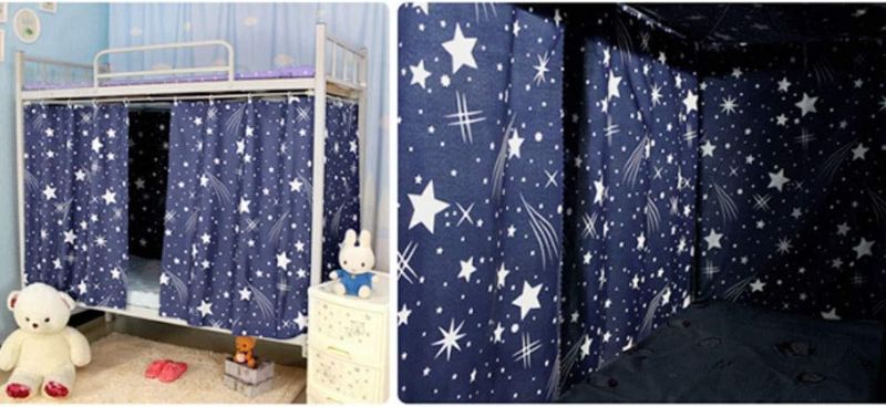 Photo 2 of Heidi Galaxy Star Bed Canopy Single Sleeper Bunk Bed Curtain Student Dormitory Blackout Cloth Mosquito Nets Bedding Tent