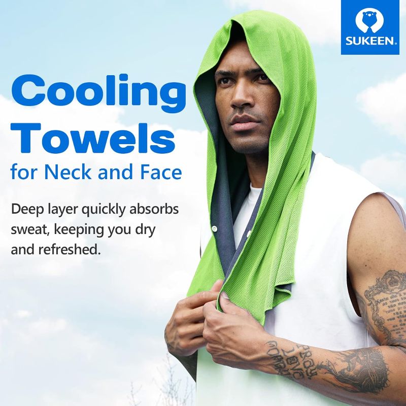 Photo 1 of Sukeen Cooling Hoodie Towel for Men, Cooling Towels for Neck and Face, Cooling Head Towel for Sport Workout Cycling Camping Cool Towel