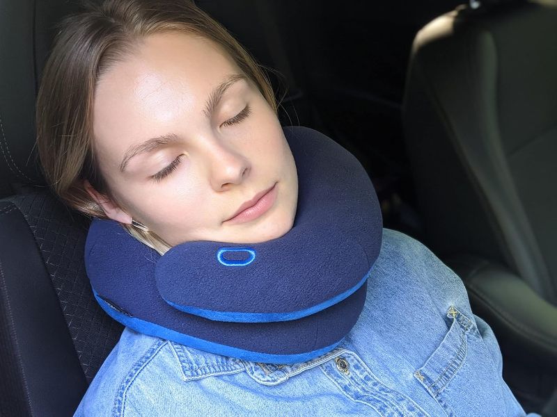 Photo 1 of BCOZZY Neck Pillow for Travel Provides Double Support to The Head, Neck, and Chin in Any Sleeping Position on Flights, Car, and at Home, Comfortable Airplane Travel Pillow