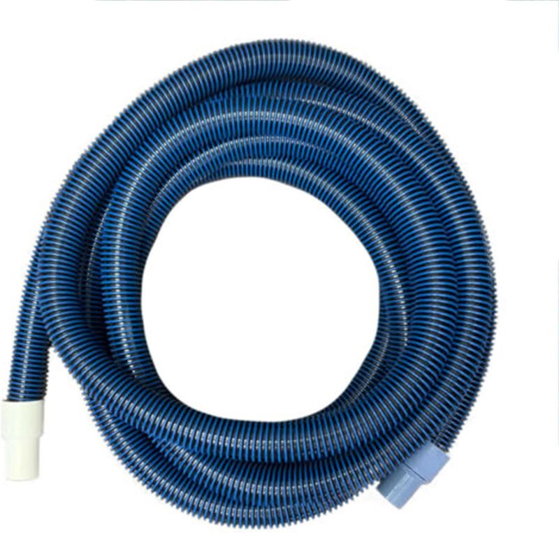 Photo 1 of BE548112025SI 1.5 Inch 25 Foot Sunflex Abrasion Resistant UV Protected Above or In Ground Swimming Pool Vacuum Cleaner Hose, Blue