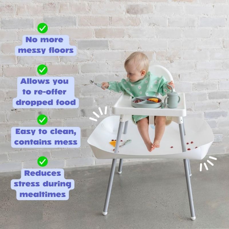 Photo 2 of CATCHY - Food Catcher - Compatible with IKEA Antilop High Chair - Highchair Sold Separately - Baby & Toddler Food & Mess Catcher - Under High Chair Accessory - Baby Feeding Essentials