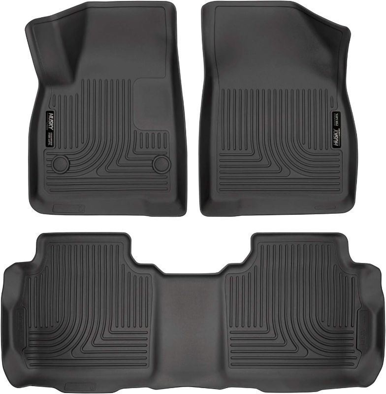 Photo 1 of Husky Liners Weatherbeater Floor Mats | Fits 2017-2024 Cadillac XT5 & GMC Acadia; 2019-2024 Chevrolet Blazer | Front & 2nd Row, 3-pc Black - 99141