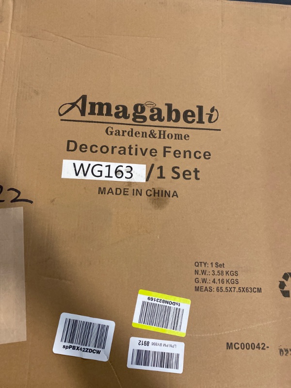 Photo 3 of AMAGABELI GARDEN & HOME 5 Panels Decorative Garden Fences and Borders for Dogs 24in(H)×10ft(L) No Dig Metal Fence Panel Garden Edging Border Fence For Animal Barrier Fencing for Flower Beds Yard Patio