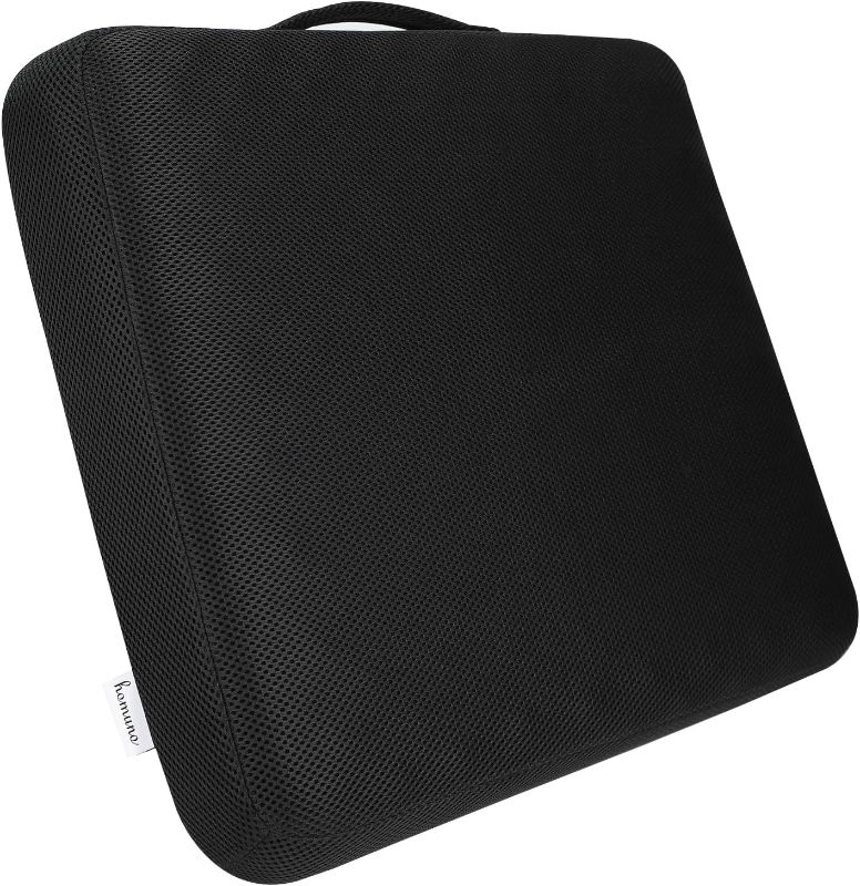 Photo 1 of Extra Large Seat Cushion, Supportive Memory Foam Office Chair Cushion, Wheelchair Cushion, Improve Lower Back & Tailbone Comfort,18.9 * 16.9 * 3.15in, Black