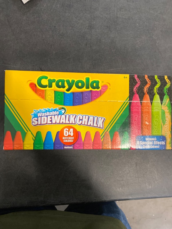 Photo 3 of Crayola Washable Sidewalk Chalk 64 Colors