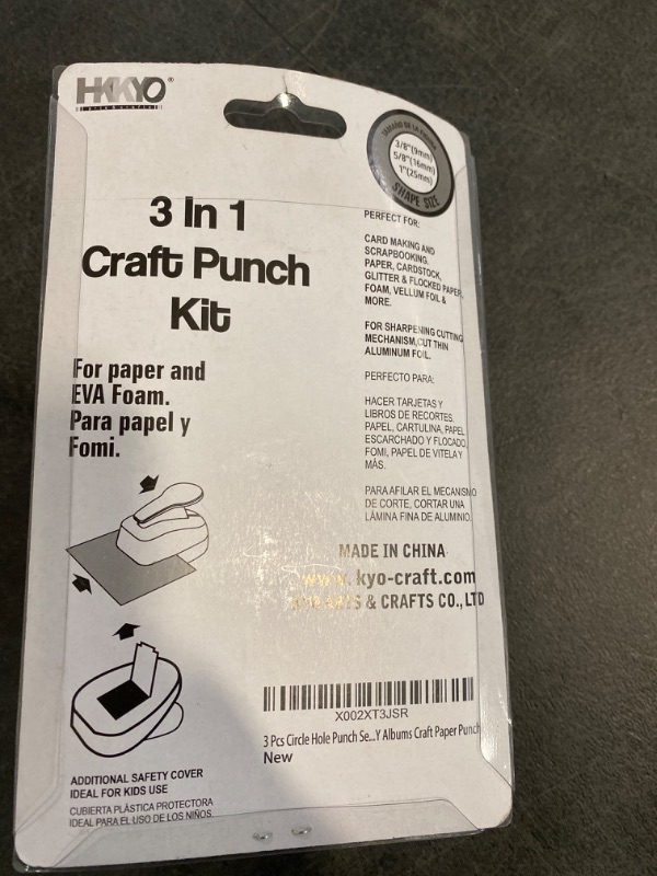 Photo 3 of Circle Punch, Circle Hole Punch, Paper Hole Puncher, 3 PCS Circle Punch Set, 1 inch Hole Punch Circle, 5/8'' Circle Paper Puncher, 3/8'' Hole Punch, Craft Punches, Hole Puncher for Crafts, Shape Punch