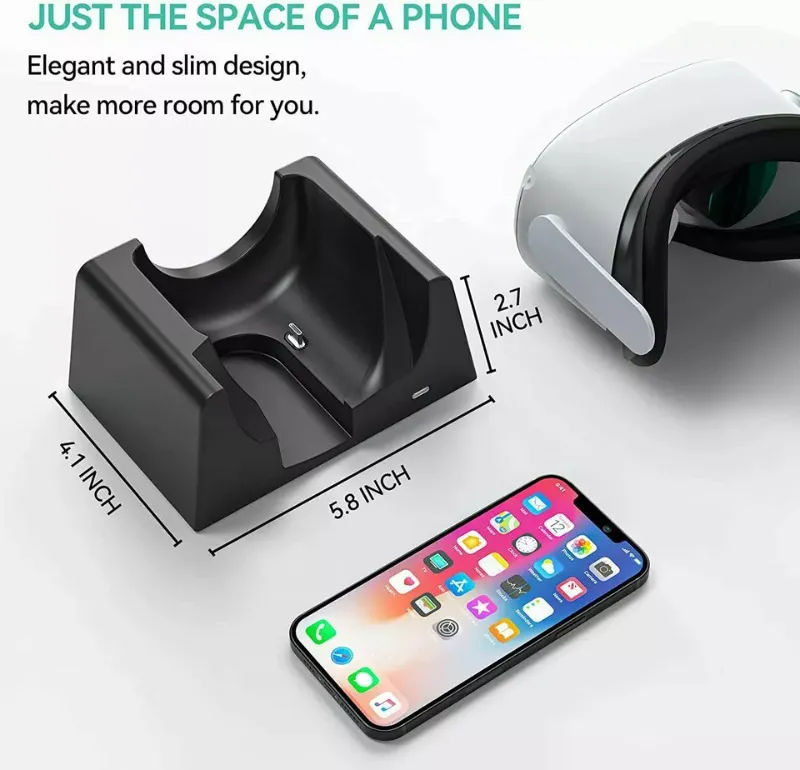 Photo 2 of SiWiQU Charging Dock for Oculus Quest 2 ( Black )