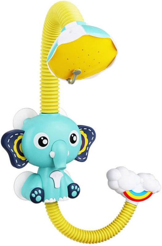 Photo 1 of Baby Bath Shower Head Baby Bath Toys Elephant Water Pumps and Trunk Spout Rinser for Newborn Babies Elephant Water Pumps and Trunk