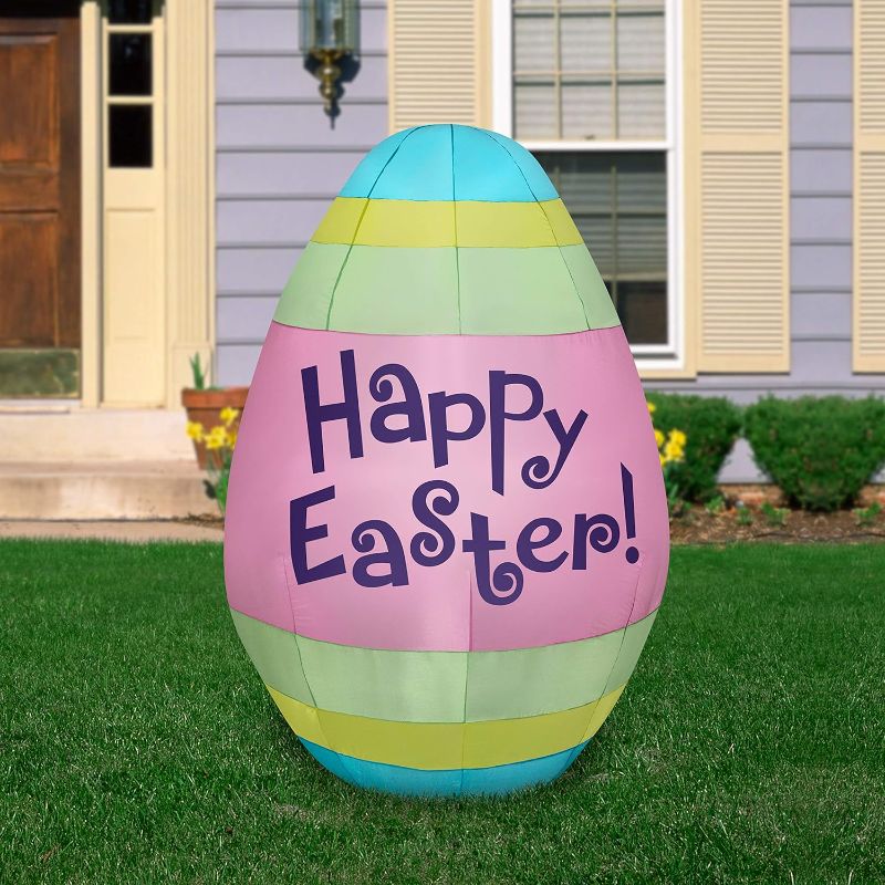 Photo 1 of Gemmy Airblown Inflatable Easter Egg, 5.5 ft Tall