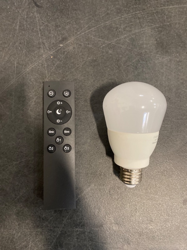 Photo 1 of A19 LED Light Bulbs with Remote Control, 800LM 9W, 60W Equivalent LED Bulbs,Stepless Dimmable 3000K-6000K,E26 Base,CRI 80+,2.4GHz,25000+ Hours Lifespan,Light Bulb for Home Decor,1Bulb&1Remote