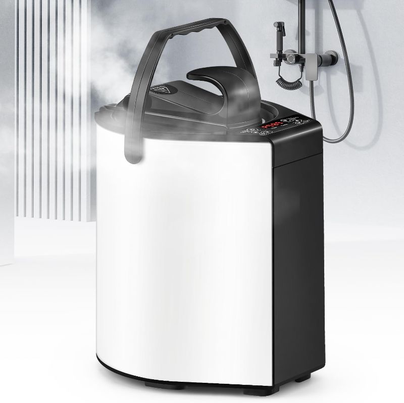 Photo 1 of Sauna Steamer Machine 3L, Portable Sauna for Home Spa with Remote Control, Fogging Function, 304# SUS Sauna Steam Pot Generator 800W Rapid Heat Steam with Temp and Timer Digital Display