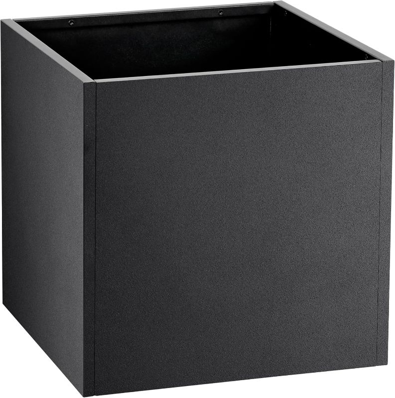 Photo 1 of Cube Steel Planter 20” x 20” x 20”, Heavy Duty Steel Planter with Removable Insert Shelf, Large Square Planter Box for Home, Garden, Porch, Yard, Hotel