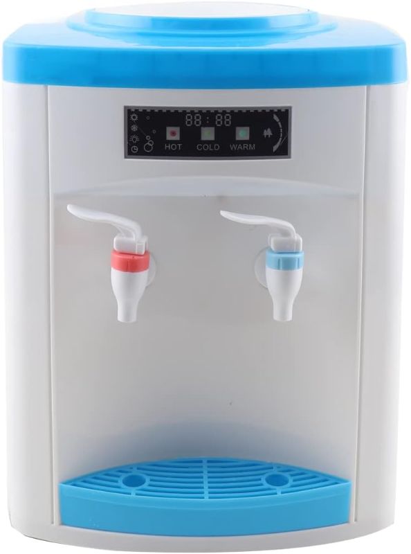 Photo 1 of ECUTEE Countertop Water Cooler Dispenser 5 Gallon Hot and Cold Water Dispenser Top Loading 3 Temperature Settings Countertop Drinking Machine for Home Office Use 110V