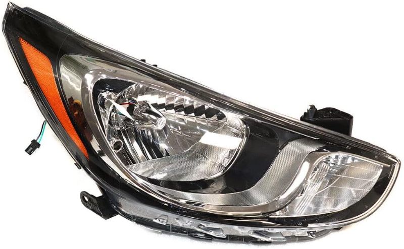 Photo 1 of Headlight Assembly Fit For Hyundai Accent Sedan 2012 2013 2014, Headlight Halogen Headlamps Left Driver+Right Passenger, Lens Assembly Pecfect Fit For the Original Car (Right Passenger)