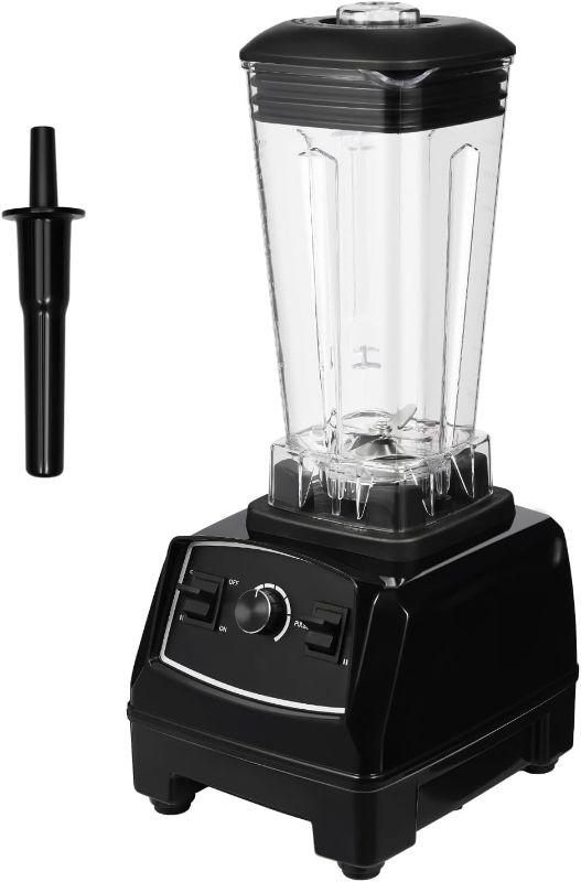 Photo 1 of 3HP 2200W Heavy Duty High Speed 45000RPM Smoothie Blender, 68 Ounce (2L) Capacity, Black