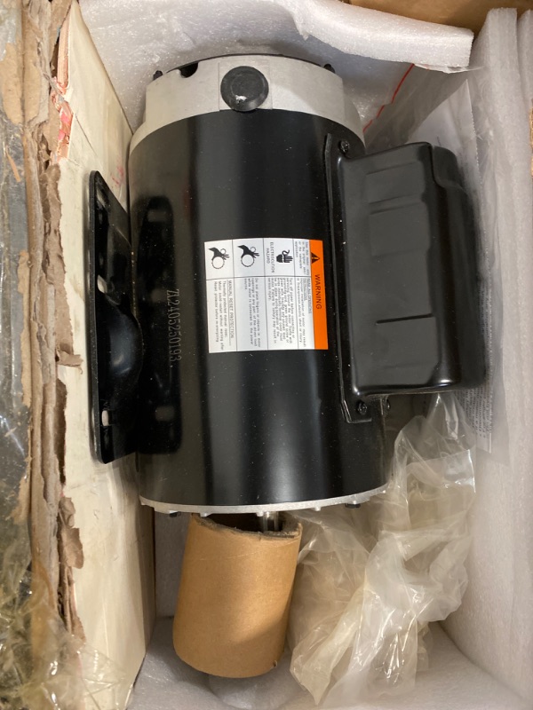 Photo 2 of 5HP SPL Air Compressor Electric Motor, 230V 56 Frame 3450RPM, 5/8" Keyed Shaft, CCW Rotation, 16.2 FL Amps Electric Motor for Air Compressors