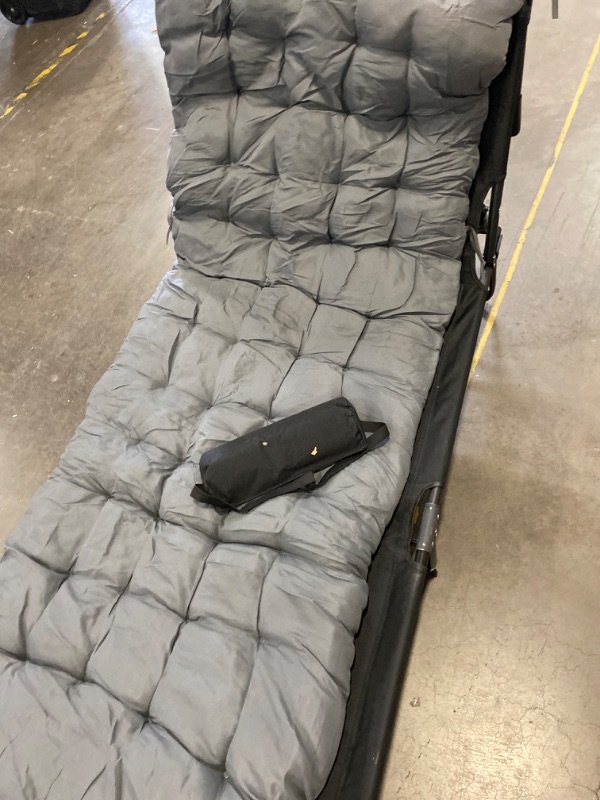 Photo 1 of Folding Camping Cot, Adjustable Camping Cot for Adults, Portable Reclining Lounge Chair with Mattress/Pillow, 1200 D Oxford Camping Cots for Indoor/Outdoor