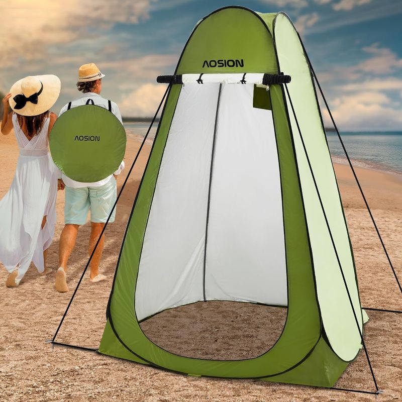 Photo 1 of AOSION Privacy Shower Tent,Pop Up Changing Tent,Camp Bathroom Changing Dressing Room,Portable Toilet Tent with Carry Bag for Camping, Beach