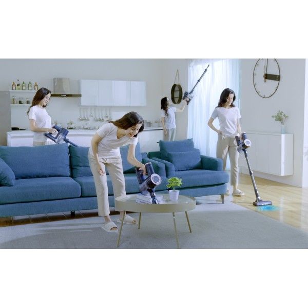 Photo 2 of Homeika Cordless Vacuum Cleaner, 20Kpa Powerful Suction Vacuum with LED Display, 8 in 1 Lightweight Stick Vacuum Cleaner with 30 Min Runtime Detachable Battery for Carpet and Hard Floor Pet Hair Blue