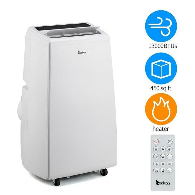 Photo 1 of Zokop 13000 BTU 4 in 1 Portable Dehumidifier Air Conditioner with Fan Heater & AC Unit, White