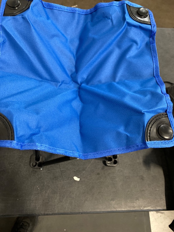 Photo 1 of Camping Stool Portable Footrest for Hiking Fishing Backpacking Beach Travel - Capacity 220lbs (Blue, 14.17 * 11.8 inch)