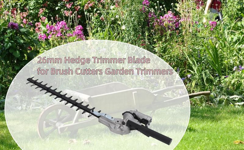 Photo 2 of Hedge Trimmer, 26mm Hedge Trimmer Blade Attachment Replacement Parts for Brush Cutters Garden Trimmers,Double-Edged Design