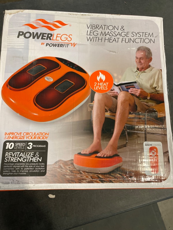 Photo 3 of Powerfit Power Legs Electric Foot Massager Machine with Heat - Heated Foot Massager for Neuropathy Pain Circulation - Feet Massager for Pain Relief with Remote Control