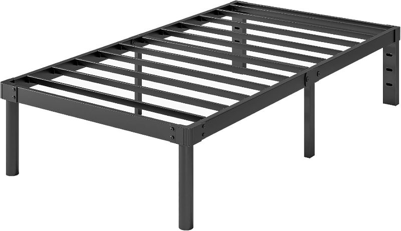 Photo 1 of 14 Inch Metal Twin Bed Frame Heavy Duty Platform Bed Frame No Box Spring Needed Easy Assembly Noise Free Black