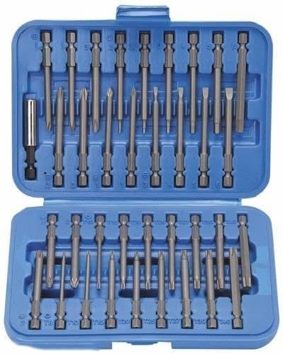 Photo 1 of 36 Piece 3" Long Screwdriver Bit Set Hex; Pozi; Torx; Tamperproof 1/4" Hex Shank